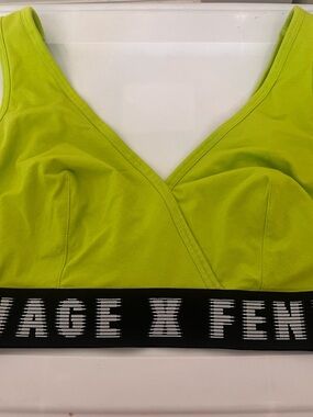 Savage X Fenty Neon Lime Logo Band Bralette